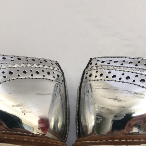 Metallic Platform Brogues Loafers - Picture 3 of 5